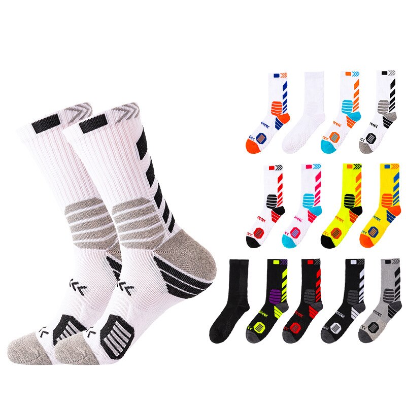 Sports Knee-High Basketball Socks Elite Thick Sports Socks Non-slip Durable Skateboard Towel Bottom Socks Stocking