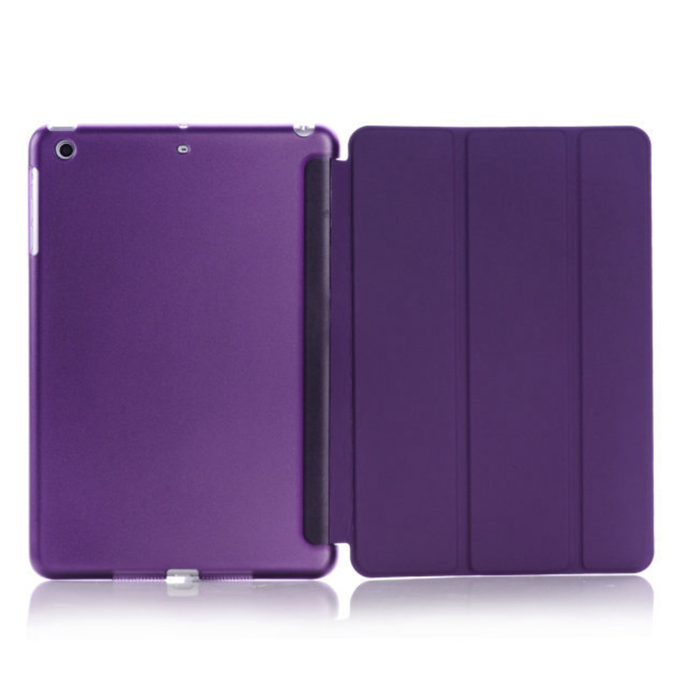 Funda magnética flexible de cuero PU Ultra delgada con soporte inteligente, funda para Apple i Pad Mini 1 2 3 Retina, funda transpirable intelectual: purple