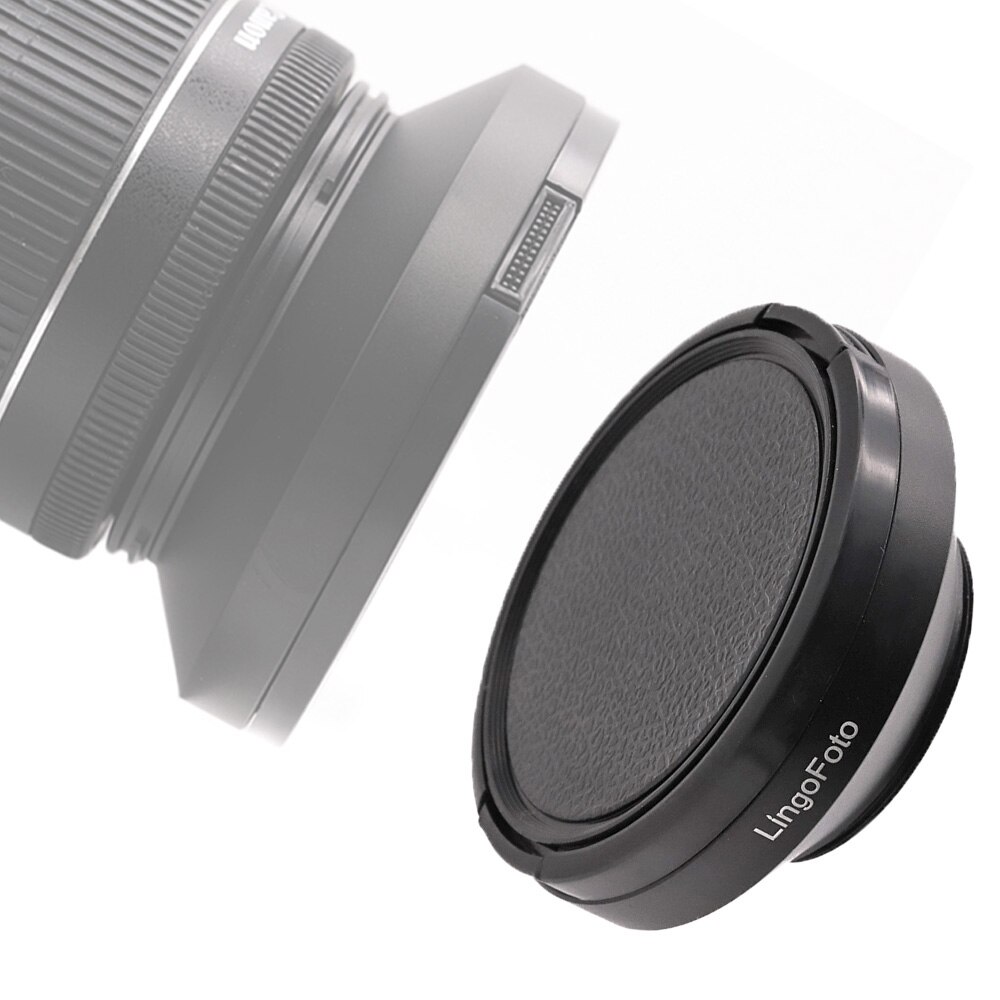 30.5/37/39/40.5/43/46/49Mm Schroef-In Metalen Groothoek Zonnekap Set, lens Hood +-Side Geknepen Lensdop + Reinigingsdoekje