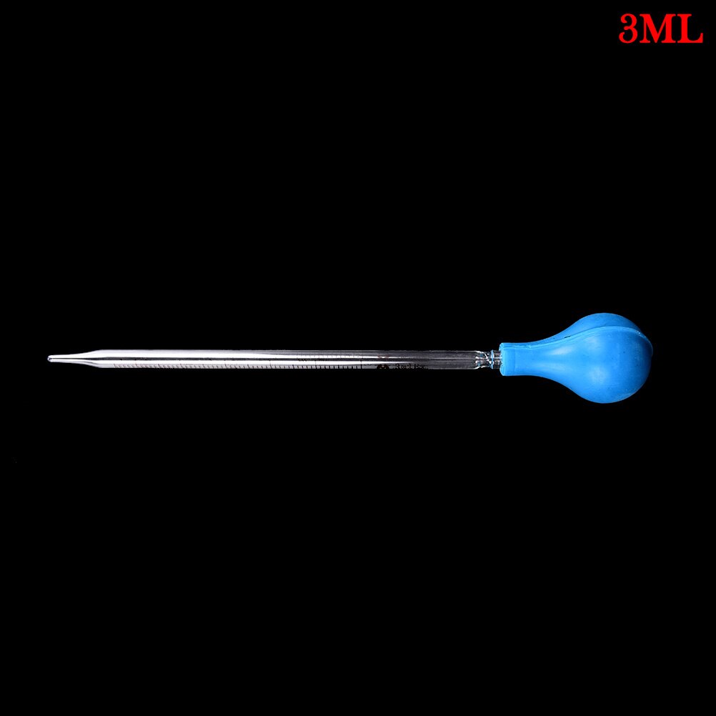 1pcs 1ml 2ml 3ml 5ml glass pipette with rubber cap graduated transfer pipette Lab Supplies