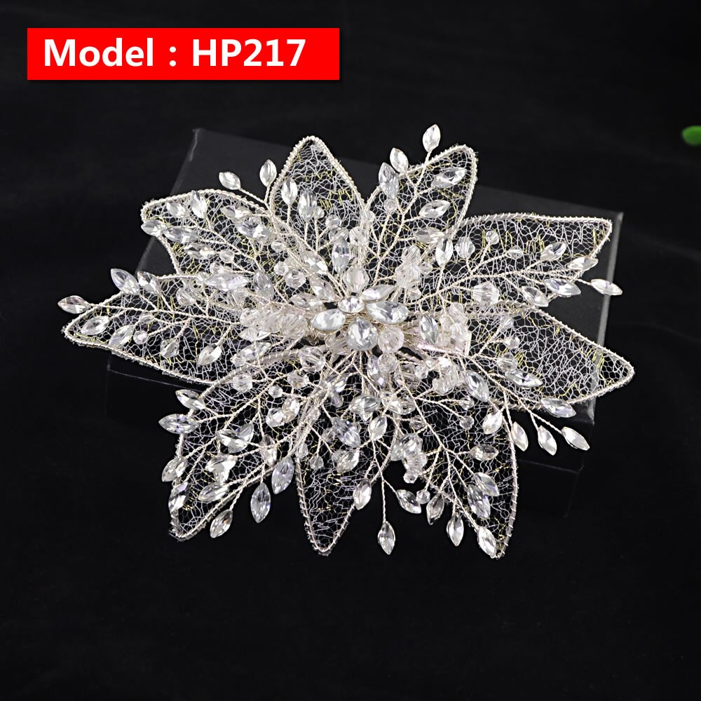 wedding hair accessories bridal hair flower hair piece Bridesmaid hair comb pearl hair clip Silver rhinestones hair jewelry: HP217