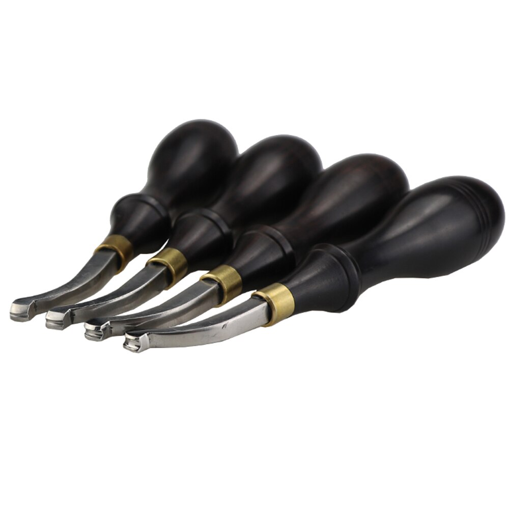 1pc 1.0/1.5/2/2.5mm Ebony Leather Edge Tool Leather Handle Knife Cutting Hand Craft Tool Line Low Slit Press Line Tool