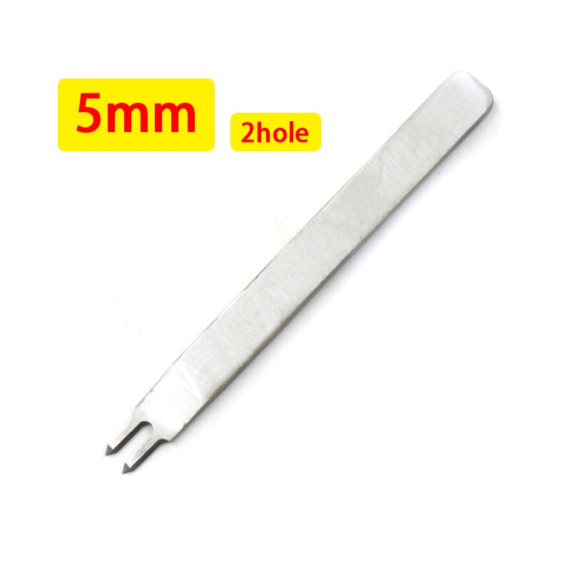 DIY Leather Craft Tools 3/4/5/6mm Spacing Punch Tool For Leather Hole Punches Tool Lacing Stitching Sewing: 5mm-2hole