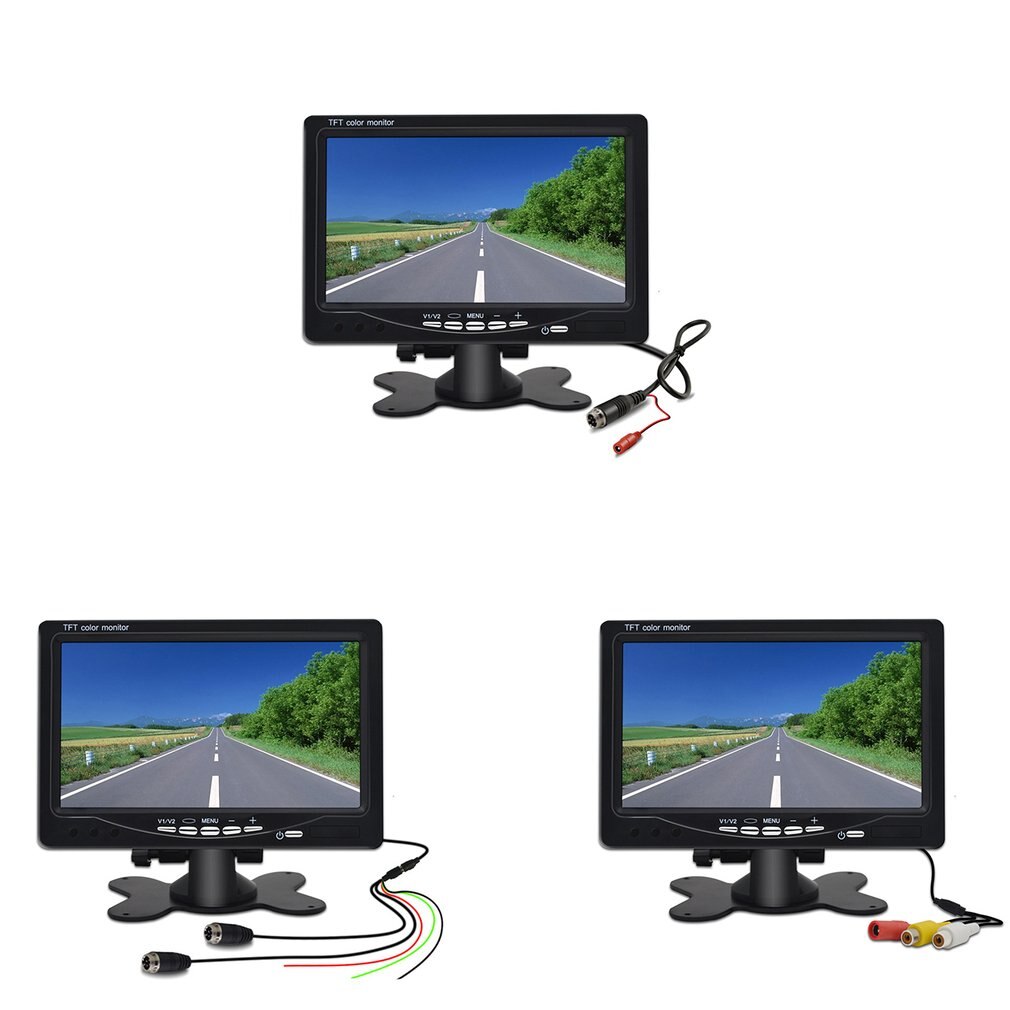 7 Inch Auto Monitoring 1024X600 Auto Bracket Monitoring Visuele Omkeren Afbeelding Auto Onderdelen Auto Lcd Monitoring Apparaten Universal