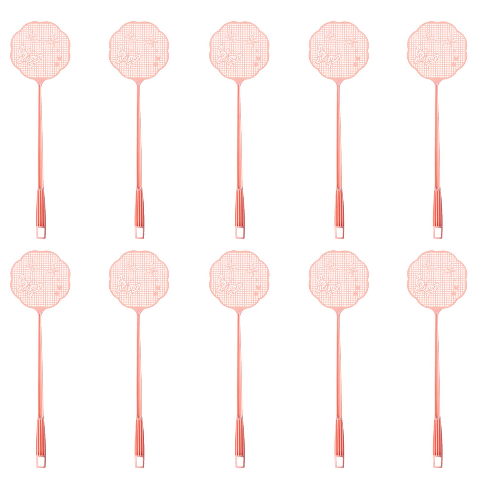 Plastic Material Fly Swatter Butterfly Cartoon Colorful Patting Lengthened Thick Summer От Комаров Household Vliegenmepper: Pink 