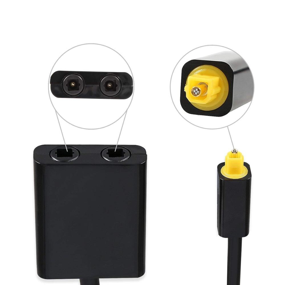 Adapter 1 Eingang 2 Ausgang Dual Hafen Toslink Eine Teilen Sich in Zwei Audio- Patchkabel Splitter Fiber Optik Audio- Kabel 1 in 2 aus