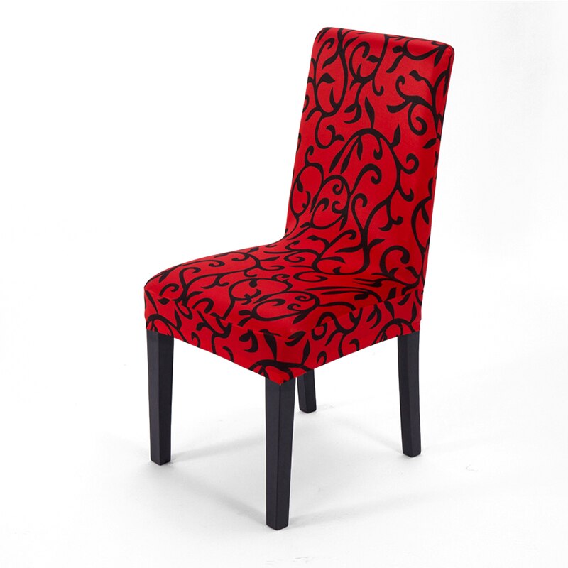 Removable Spandex Dining Chair Cover Seat Slipcover Restaurant Home Party Wedding Decoration Chair Covers Stretch: Red