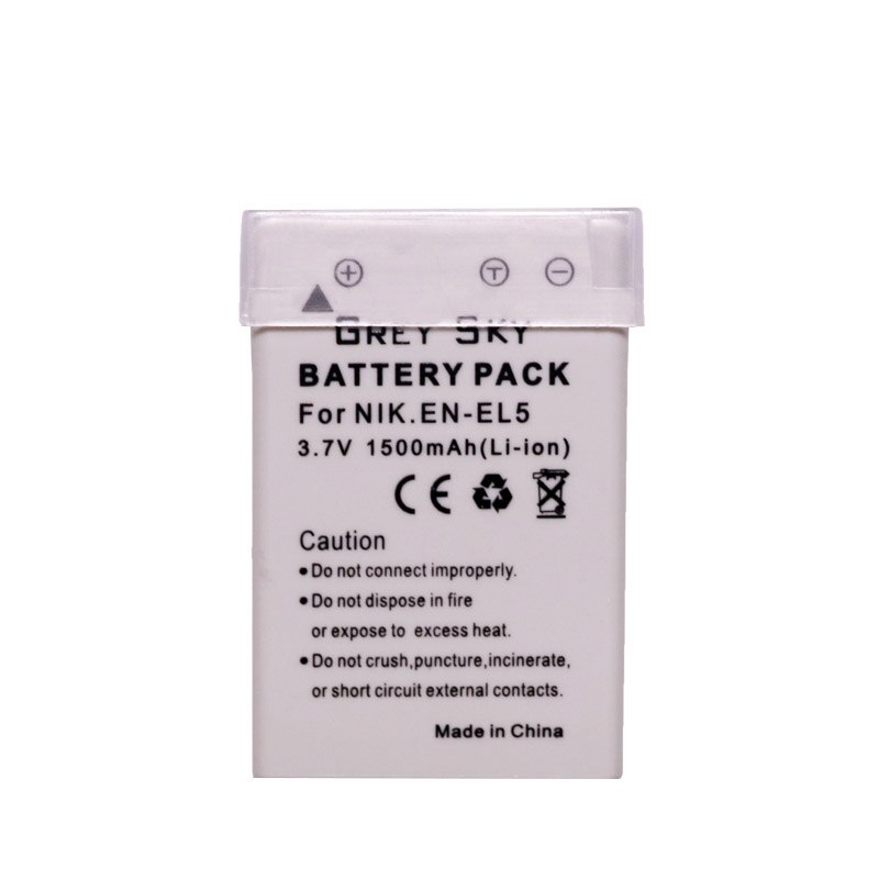 3.7v 1500 mah en -el5 en el5 enel 5 batteri + lcd usb-oplader til nikon coolpix  p530 p520 p510 p100 p500 p5100 p5000 p6000