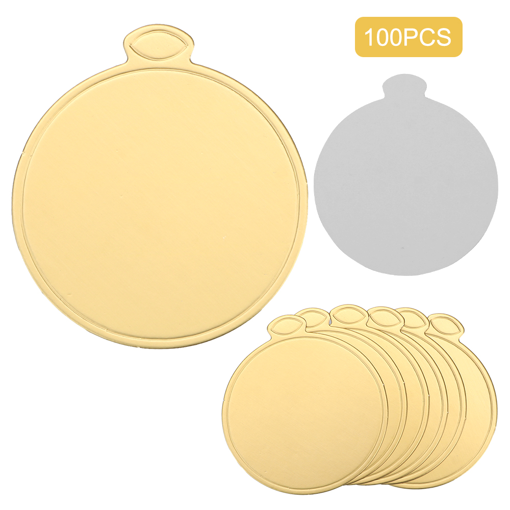 Runde Kuchen Dessert Tablett Einweg 100 Stück/Packung Kuchen Pappe Dessert zeigt Tablett Papier Untersetzer Gebäck dekorative Kit golden
