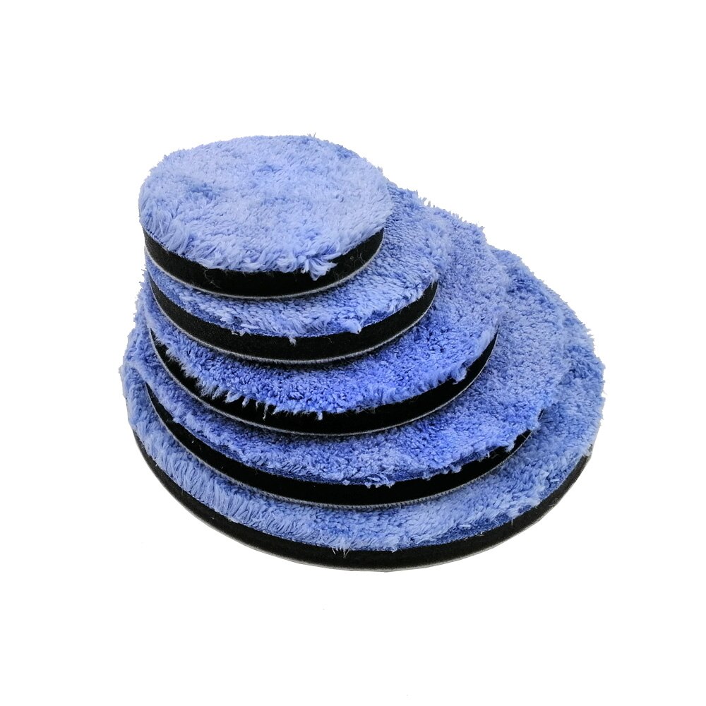 3/4/5/6/7inch Microfiber Polishing Pad Pack 10 Polishing Buffing Pad Kits Micro Fiber For DA/RO Car Polisher