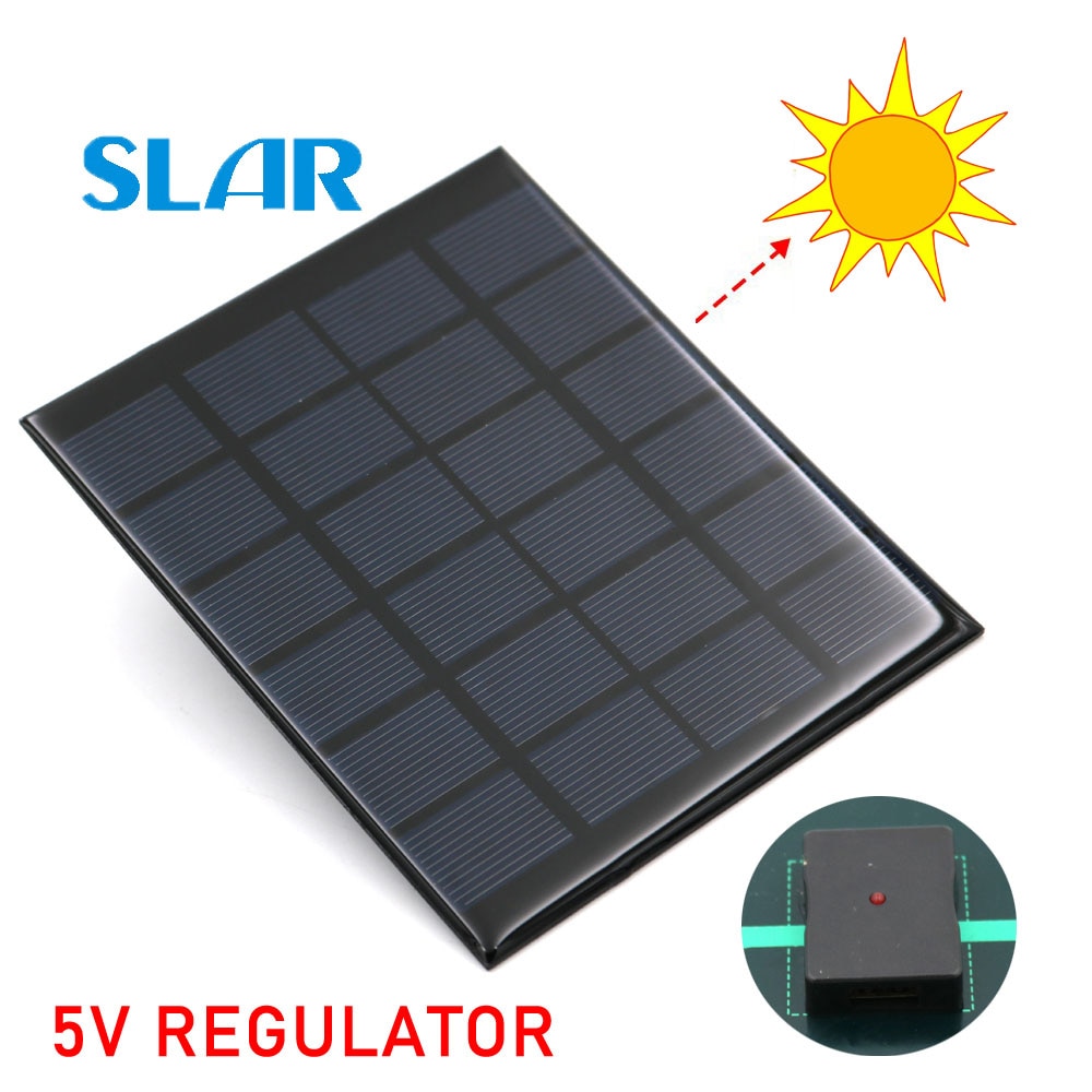Solpanel 2w 3w 4.5w 6w 10w 6v med 5v 2a opladningsregulator controller usb solcellemodul 3.7v 18650 batteristik