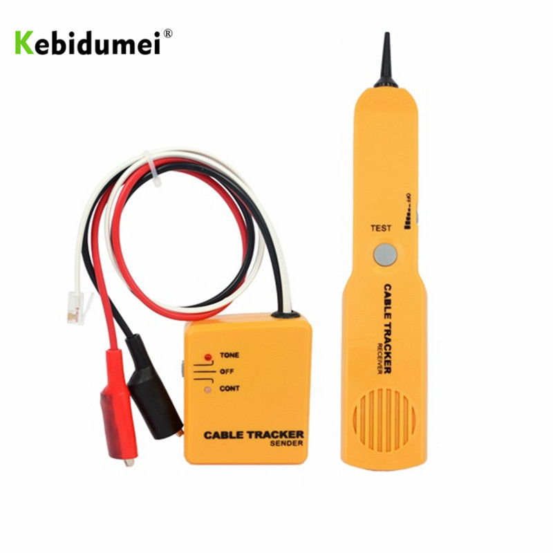 Kebidumei Netwerk Tracker RJ11 Netwerk Telefoon Telefoon Kabel Tester Toner Wire Tracker Tracer Diagnose Tone Line Finder Detector