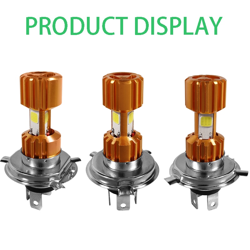 1Pcs Super Heldere H4 Led Motorfiets Koplamp Hi-Lo Beam 2000LM HS1 Led Moto Lampen Cob Koplamp Voor motor Scooter Atv Motor