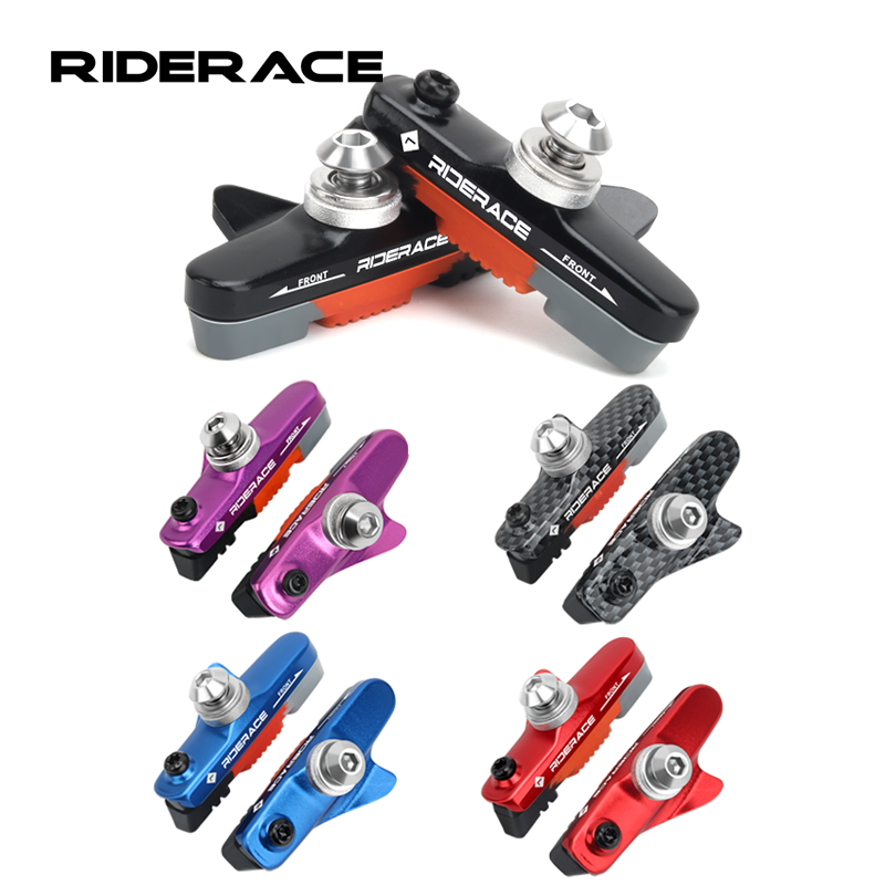 Ganasce freno per bicicletta con trogolo per fango Silenzioso cerchio in lega di alluminio Freno per ruota di attrito Pastiglie freno per bici Foglio di gomma sostituibile