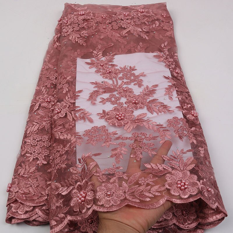 Afrikansk blondestof ,fransk tyl blondestoffer,broderi 3d blomster snørebånd til nigeriansk brudekjole  ks2291b