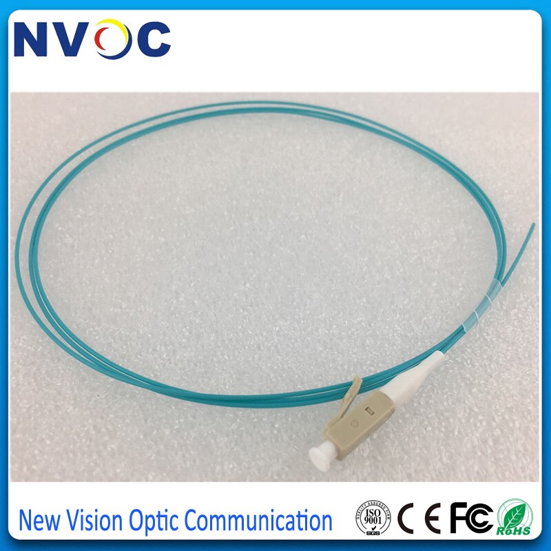 30Pcs/Lot,10G,OM3-150,LC/UPC 1M Fiber Optic Pigtail,MM,50/125,Simplex PVC 0.9mm 1Meter,Multimode LC/UPC Fiber Pigtail