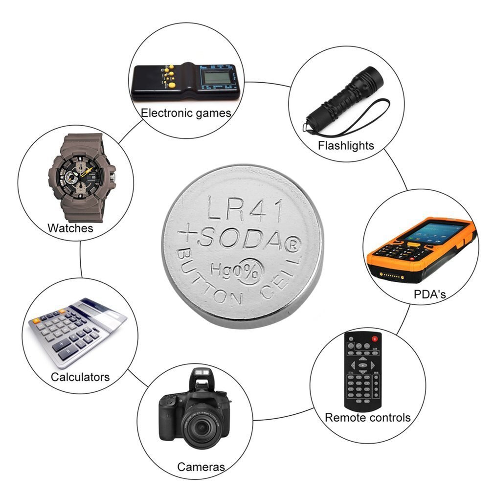 Cell Button Watch Battery 10X AG3 LR41 LR736 392 392A SR41SW CX41 SR736 SR41
