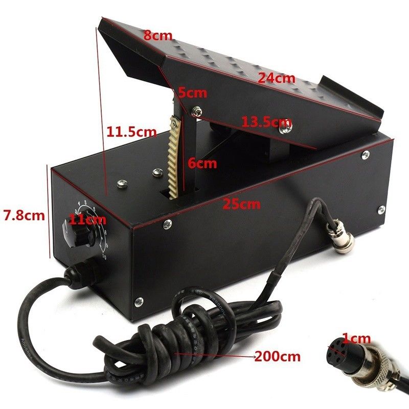 TIG Pedal de Control de 7 pines conector para ATPW524 ATPW522 TIG200P WSME CT soldador