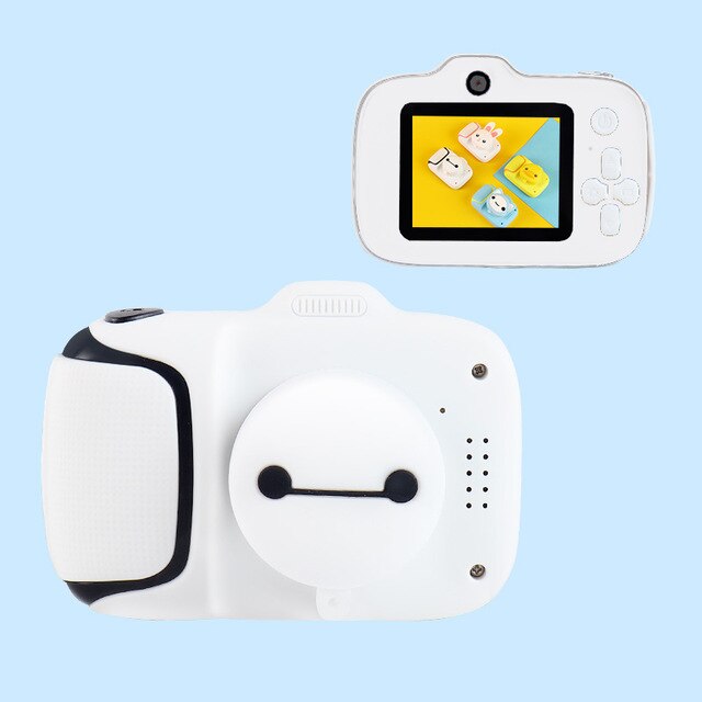 children camera 2.0 inch IPS eye protection screen high-definition screen kid birthday digital cute camera: White / Without Memory Card