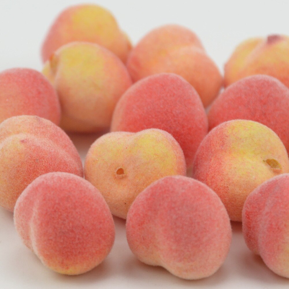 20Pcs Artificial Mini peaches Plastic Fruit house vegetables Pretty Christmas Kitchen Wedding Happy Decoration Foam Berries