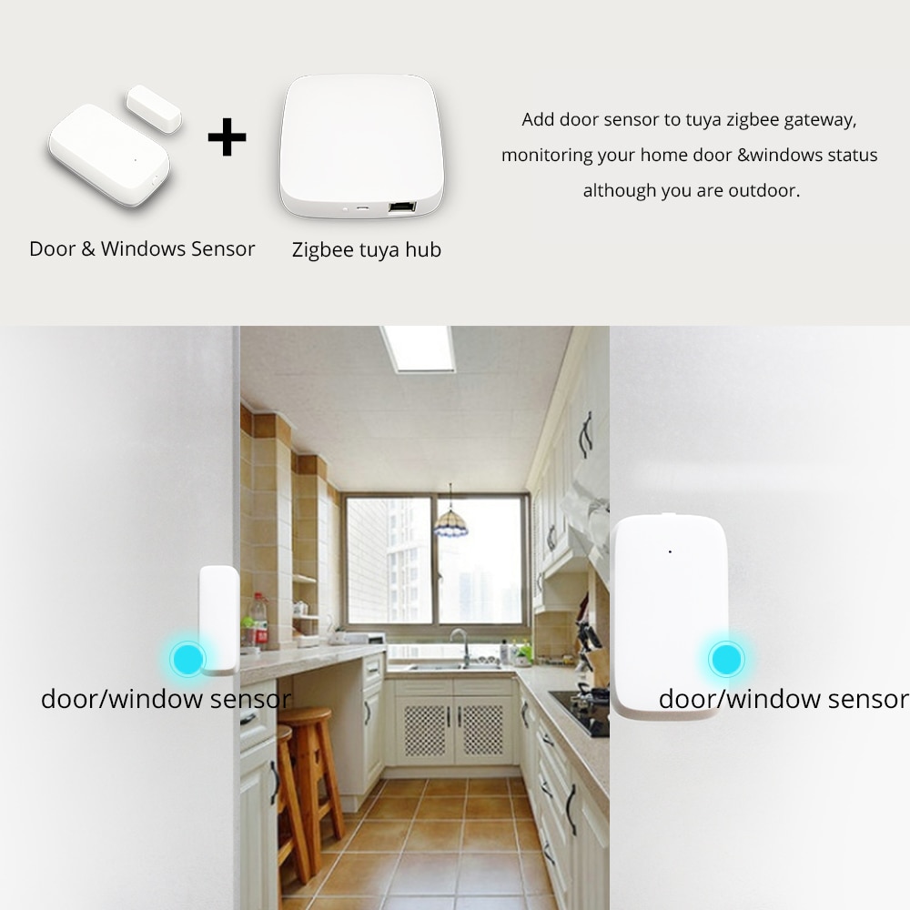 Tuya ZigBee Smart Gateway Hub Smart Home Bridge Smart Life APP Alexa Google Home Enable with Zigbee 3.0 Security Sensor Switch