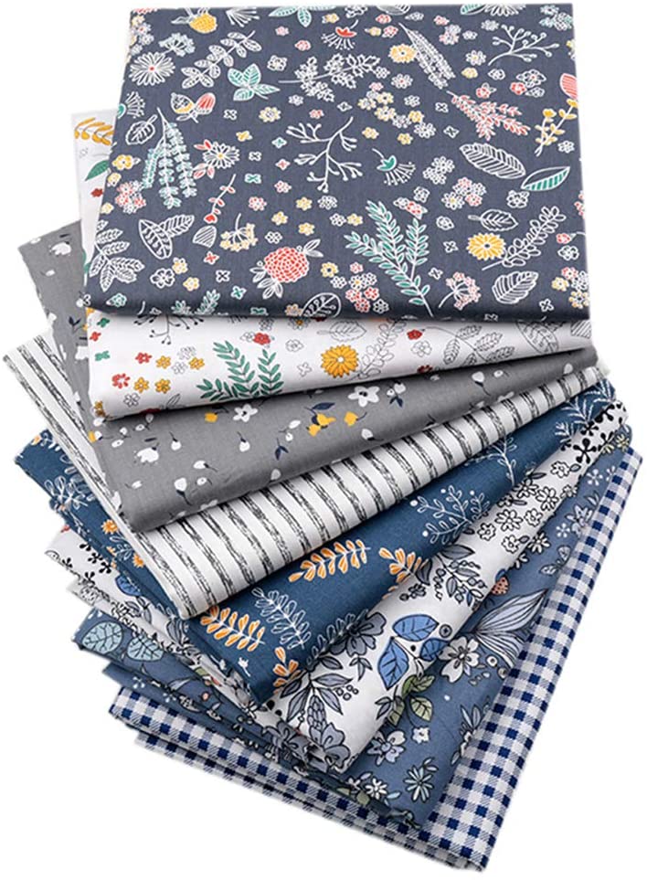 Tkaniny metry szary granatowy kwiat pled paski tkaniny bawełniane na ubrania sukienki szycia poduszki koc tkaniny dla lalek DIY Meterial: Granatowy