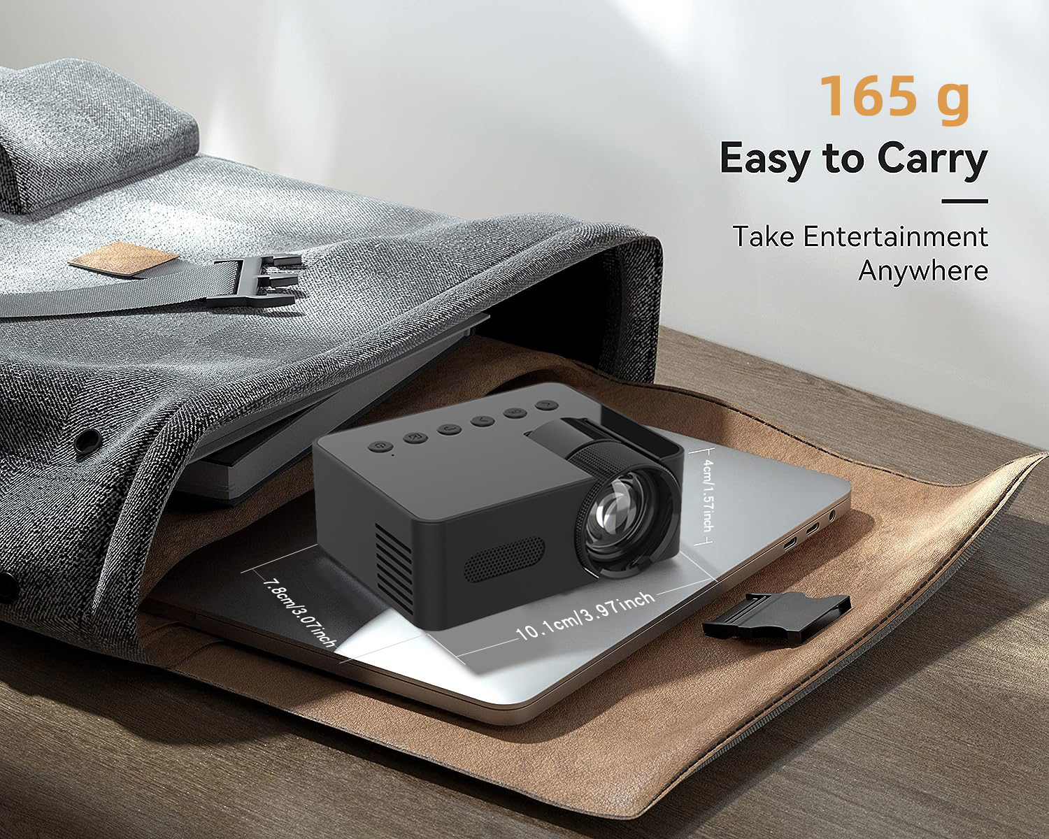 Portable projector YT100. Supports high-definition projection. Mini projector. Mobile cinema.