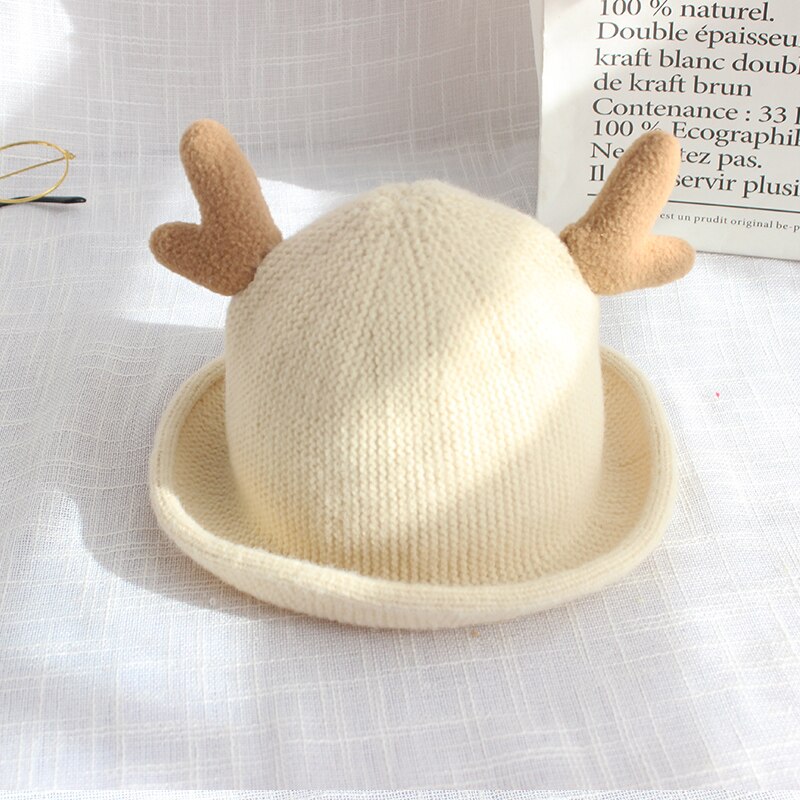 Sombrero Fedora con estampado de dibujos animados para niños y niñas, gorra flexible de 1 a 3 años con estampado de cornamusas, para Otoño e Invierno