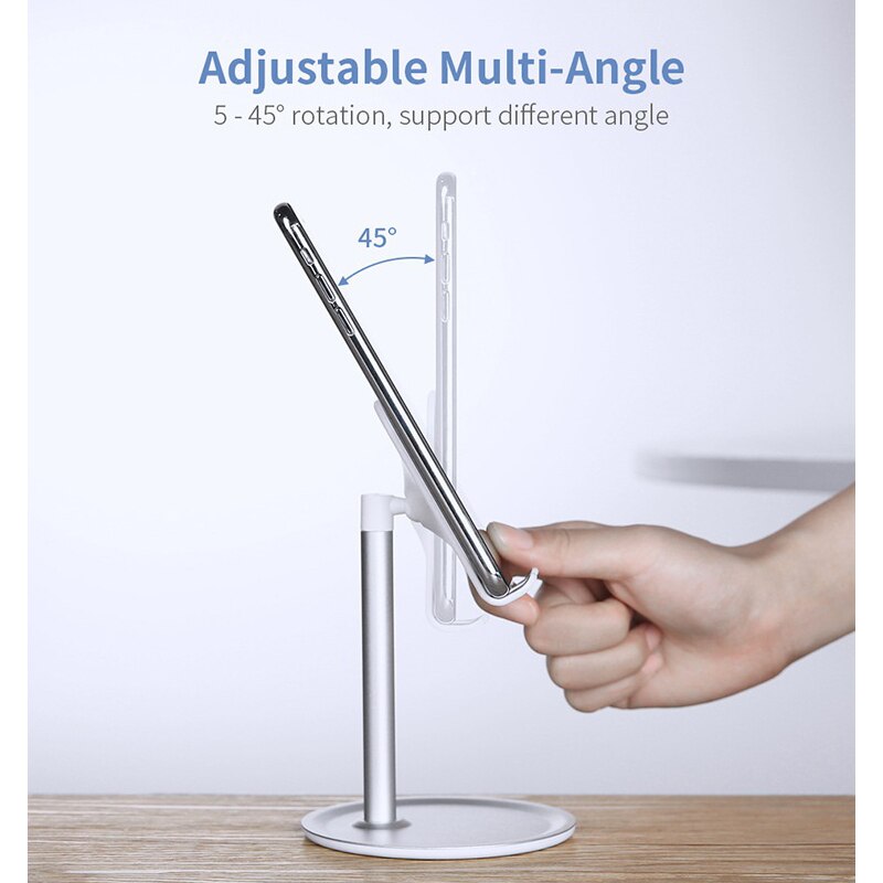 Universal Cell Phone Holder Desktop Mount Non-slip Mobile Phone Stand for iPhone iPad Tablet