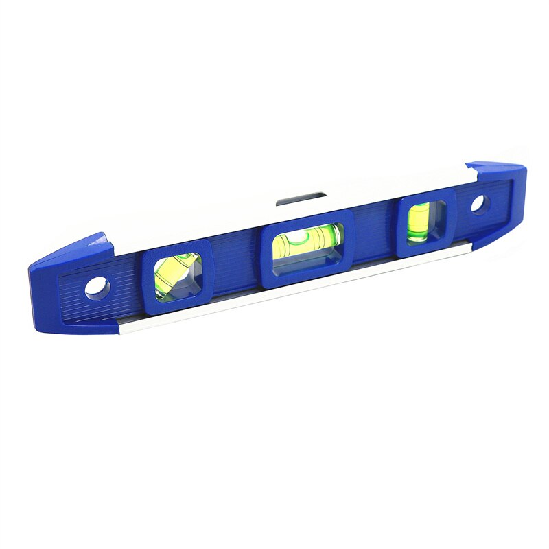 9 inch 3 Spirit Level Bubble Magnetic Ruler Vertical And Horizontal Mini Pocket Portable Spirit Level Gradienter Measuring Tool: Blue