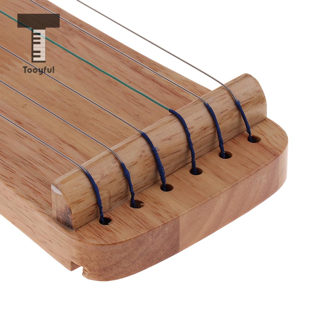 Lækker udsøgt massivt træ mini 6- strenget guzheng kinesisk citer håndtræner gu zheng fingertræningsøvelser