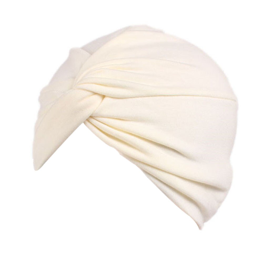 Tørklæde kræft hat kvinder huer turban muslimske hovedtørklæde muslimske hovedbeklædninger motorhjelm chimio coton hun hatte  #0106: Beige