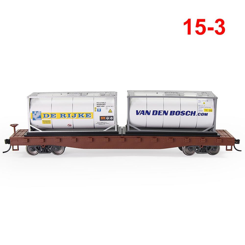 Carro plano de 5 pies con contenedor de 40 pies con plataforma 1:87