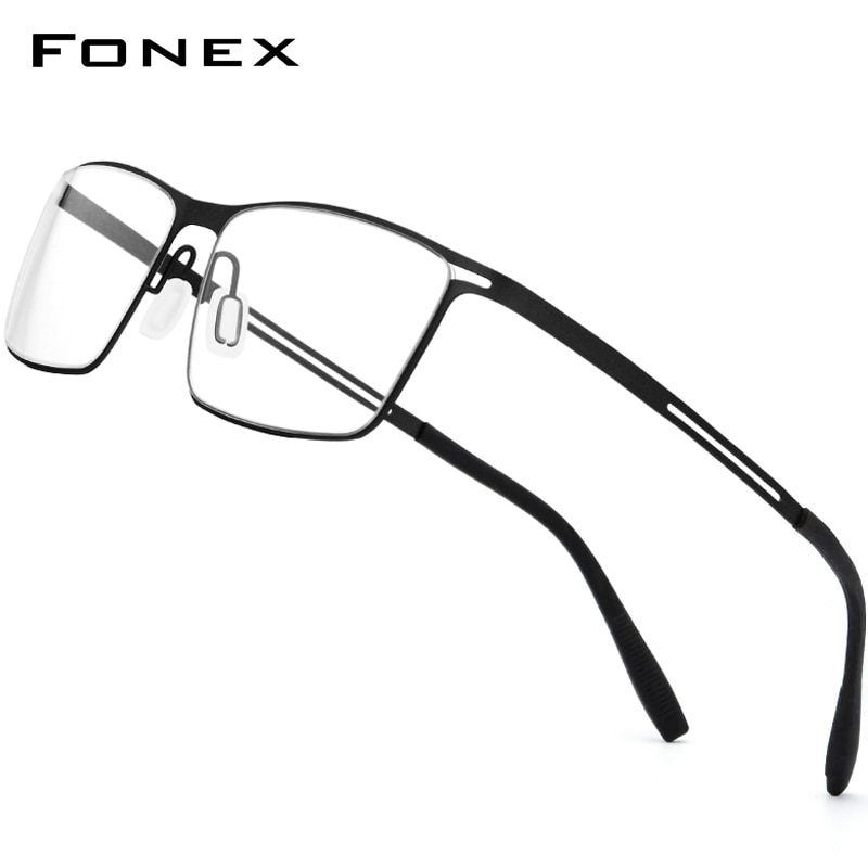 B Titan Brillen Rahmen Männer Rezept Ultraleicht voll Elastische Myopie Optische Gläser Rahmen Mann Schraubenlose Brillen 874