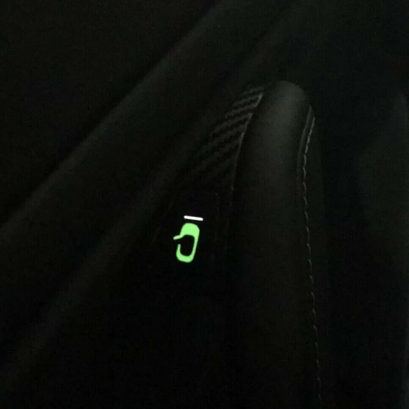 8 Stks/set Voor Tesla Model 3 Auto Deur Open Exit Lichtgevende Sticker Kit Decal Open Knop Herinnering Fit Auto accessoires