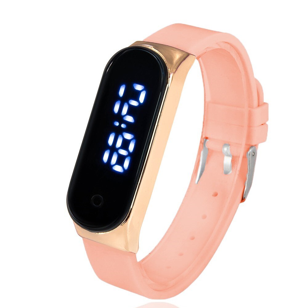 Simple Watch Led Digital Watch Women&#39;s Wristwatch Silicone Strap Sport Watch Electronic Clock Zegarek Damski Reloj Mujer: Orange