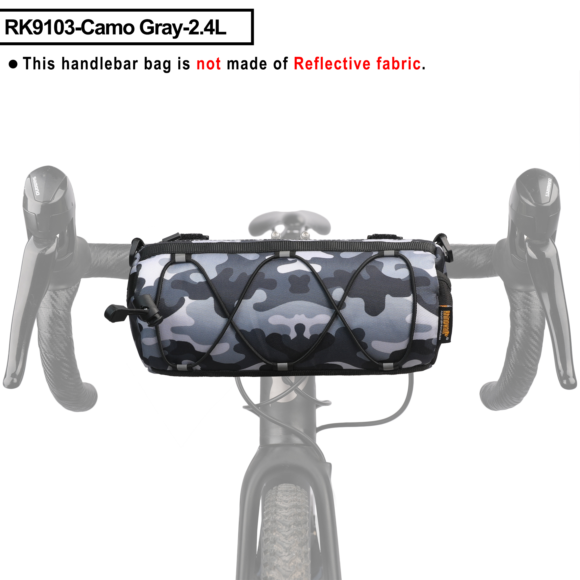 Rhinowalk Fahrradtasche, Lenkertasche, 2,4 l, großes FassungsvermöGen, reflektierende Fahrradtasche oder andere Farben, MTB, Rennrad, Fahrradrahmen, Schlauchtasche: Licht Grün