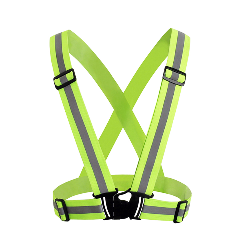 Chaleco reflectante de alta visibilidad y elasticidad, ropa de trabajo Unisex de seguridad y advertencia para exteriores, ropa deportiva para correr o ciclismo: green