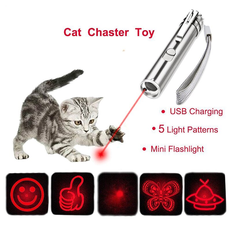 Jouets chat lumière de commandement multi-motifs | Entraînement d'animaux domestiques, utilisation en forme de, chat amusant, chasse Interactive, jouets pour chats