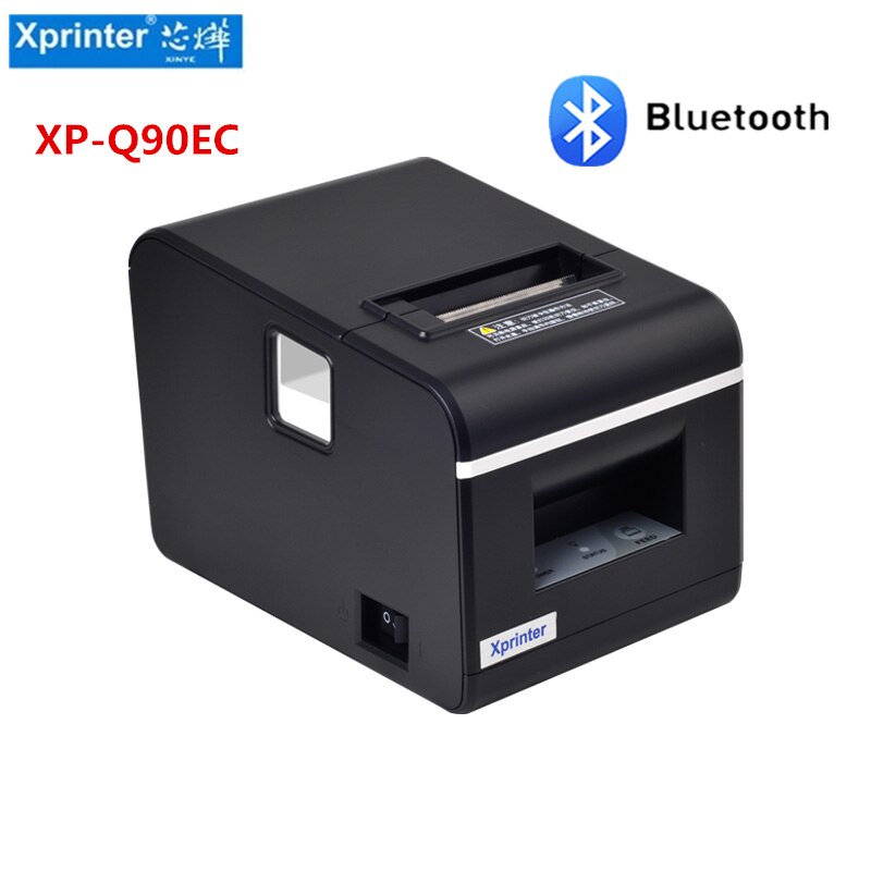 Xprinter Q90EC Thermal Receipt Printer Bluetooth POS Printer Print 20mm-58mm USB/LAN Bluetooth port: USB and Bluetooth / US plug