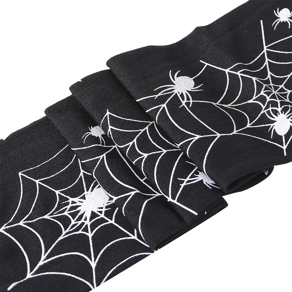 Missky Vrouwen Knie Kousen Halloween Spinnenweb Patroon Maskerade Kostuum Voor Vrouwelijke