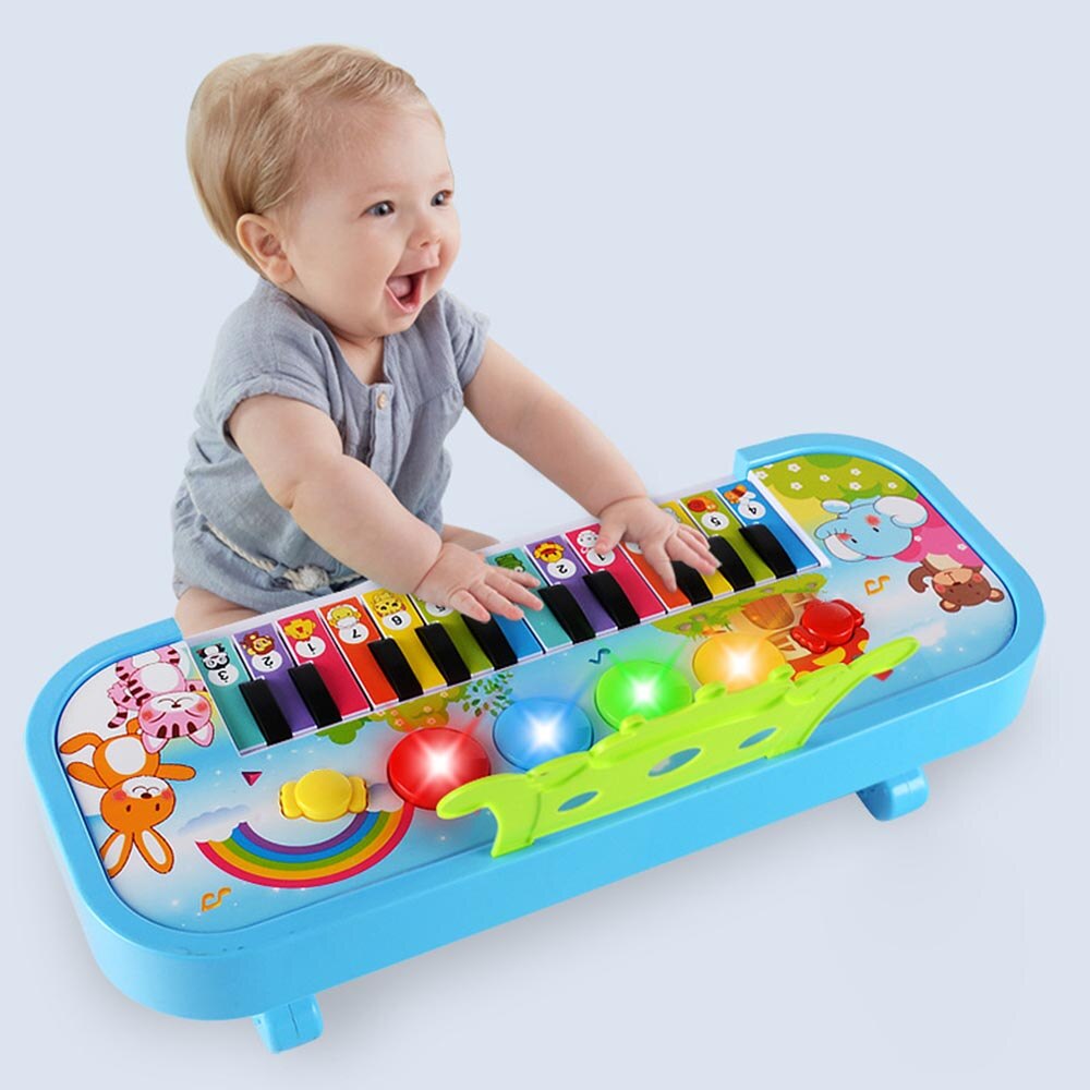 Muziekinstrument speelgoed, baby vocaal speelgoed, baby kinderdier, zaklamp, piano, ontwikkelingsmuziek, educatief speelgoed voor kinderen