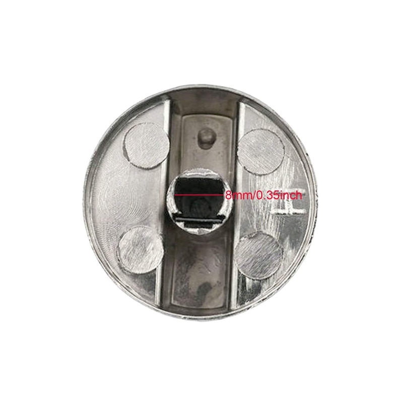 8 stk sinklegering dreiebryter kontrollknotter erstatningstilbehør til kjøkkenkomfyr gasskomfyr steketopp (diameter : 8mm/ 0)