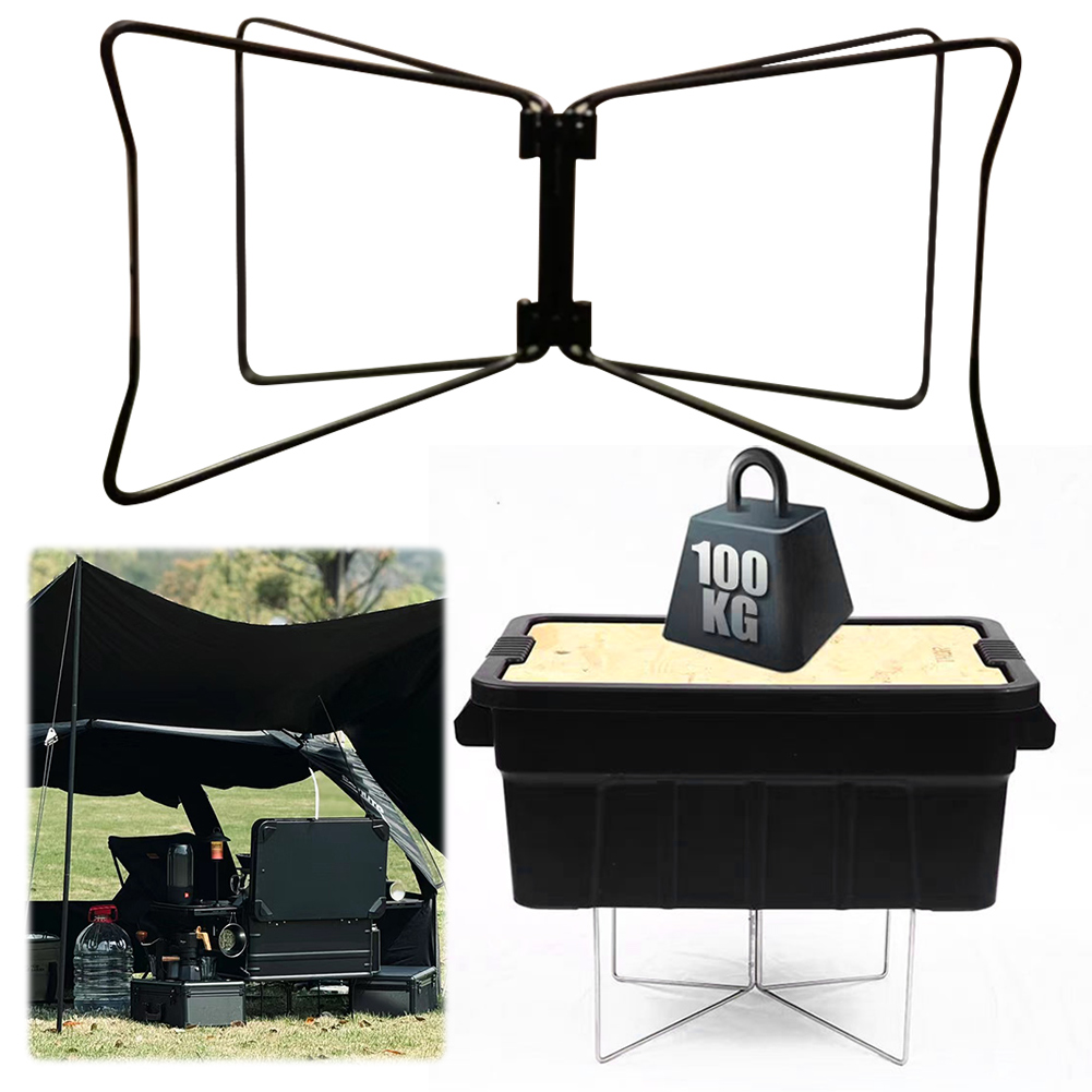 Camping Faltbare Metall Ständer Klapp Kühlbox Stehen Eis Kasten Stehen Eisen Lagerung Kasten Halterung draussen Lagerung Boxen verwöhnen