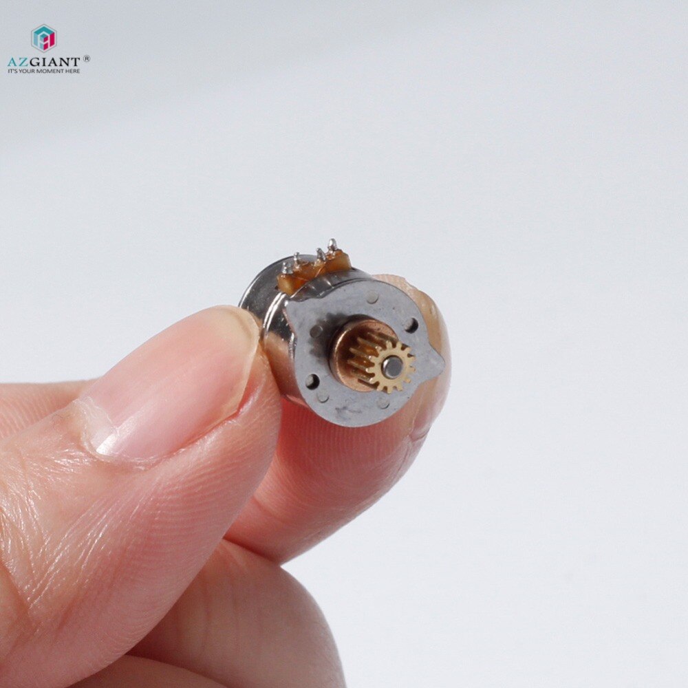 4pcs/lot 2 phase 4 wire DC Mini motor Micro stepper motor 10MM stepper motor with Copper Gear