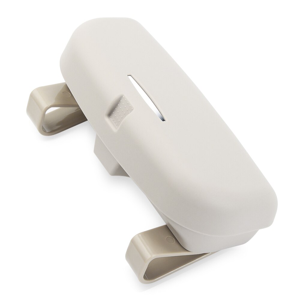 Car Sun Visor Glasses Box Glasses Holder Clip For Citroen C4 C5 C3 Berlingo C2 C1 Saxo Xsara 1 C4l Xantia DS3 C8 Jumper: Double Buckle Beige