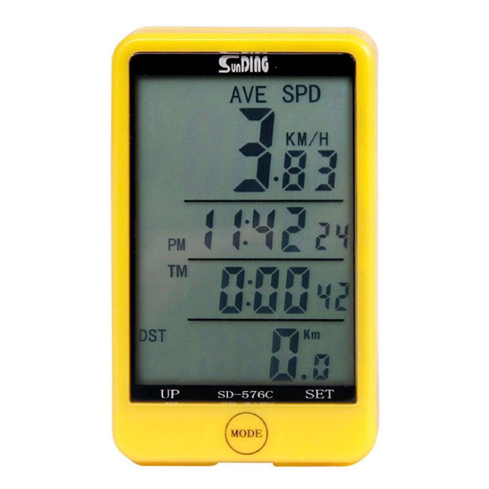 SUNDING Wireless Bike Computer Waterproof Mode Touch Bike Computer Speedometer Backlit SD-576C For Road Bike MTB Touring Bike: Yellow Wireless