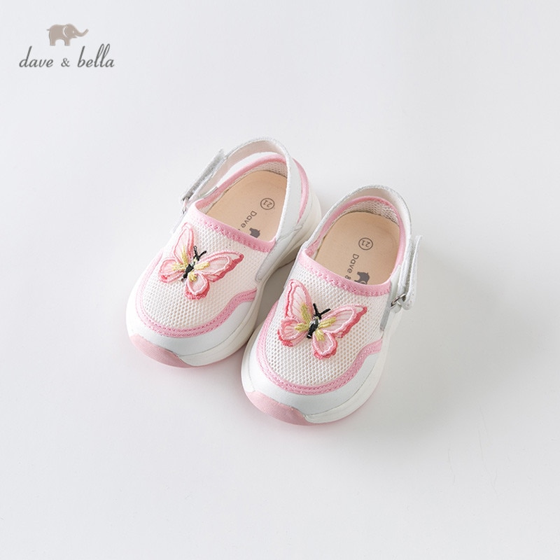 DB13759 dave bella baby girl summer sandals white butterfly sandals cute brand shoes baby sandals