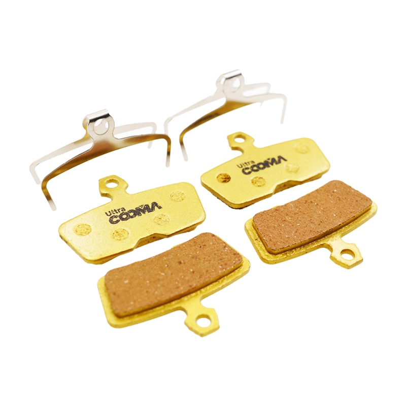 Fiets Schijfremblokken voor SRAM Code R, Code, Gids sinds Schijfrem, 4 Pairs, Gold Full Metal