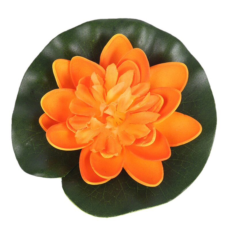 5 stuks kunstmatige lotus waterlelie drijvende bloemen vijver tank plant blad ornament 10cm thuis bruiloft tuin vijver zwembad decoratie